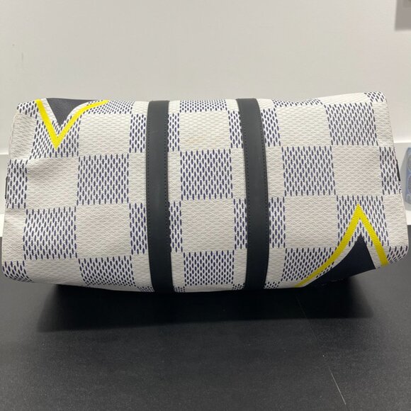 Louis Vuitton Damier Azur Latitude America's Cup Keepall Bandouliere 45 (103394) - Picture 9 of 16